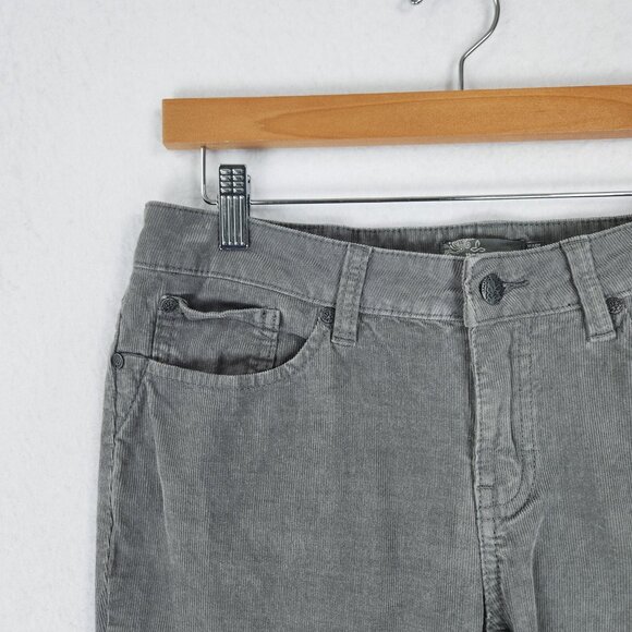 Prana Pants Womens 8 Gray Trinity Corduroy Mid Rise Skinny Leg Flat Front Casual - Picture 2 of 11